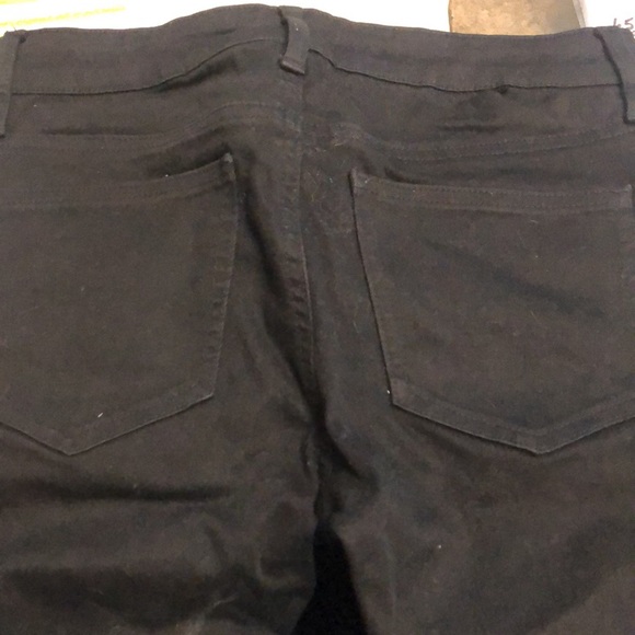 UNKNOWN BRAND BLACK SKINNY JEANS DISTRESSED AT PANT LEG 25x33 NEW 5 belt loop - Picture 4 of 4